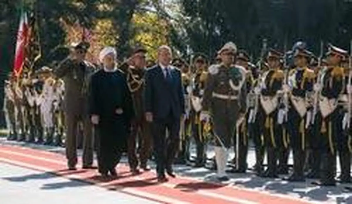 استقبال رسمی روحانی از رئیس جمهور عراق