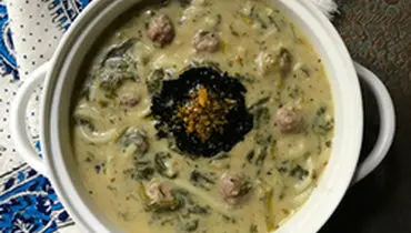 طرز تهیه آش اسفناج با گوشت قلقلی