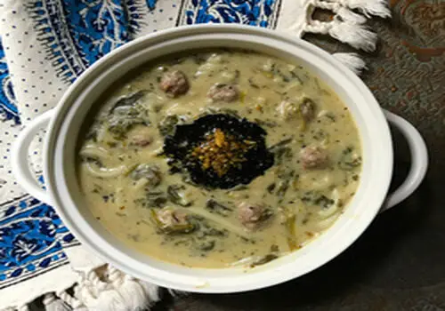 اموزش درست کردن یک آش اسفناج خوشمزه و عالی در سه سوت + فیلم 