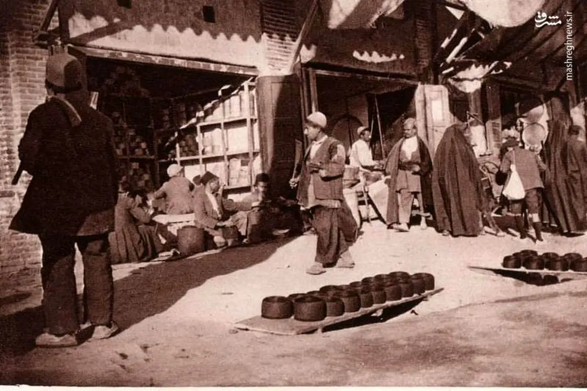 تصویری از بازار تهران در زمان قاجار