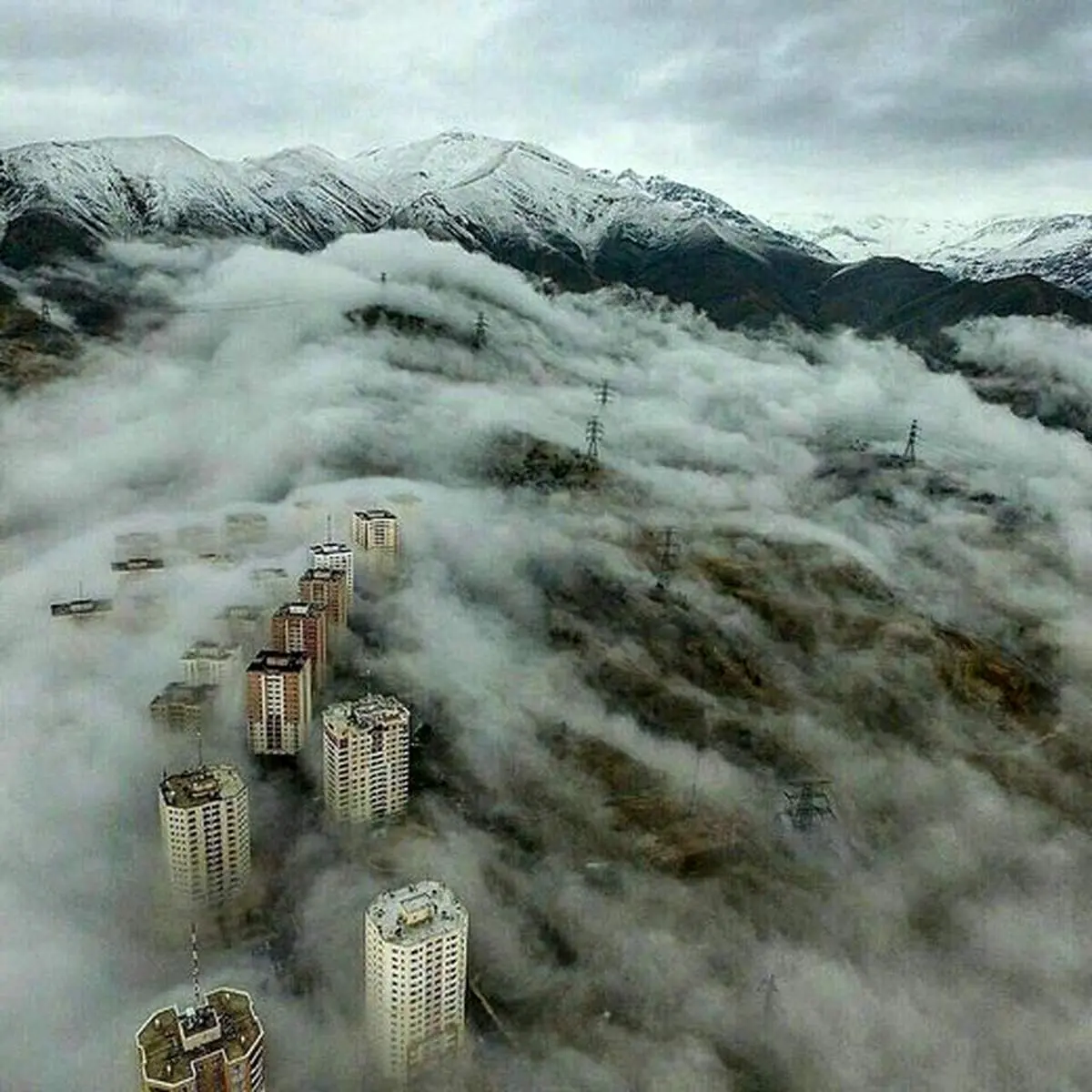 تصویر بسیار زیبا از شمال تهران