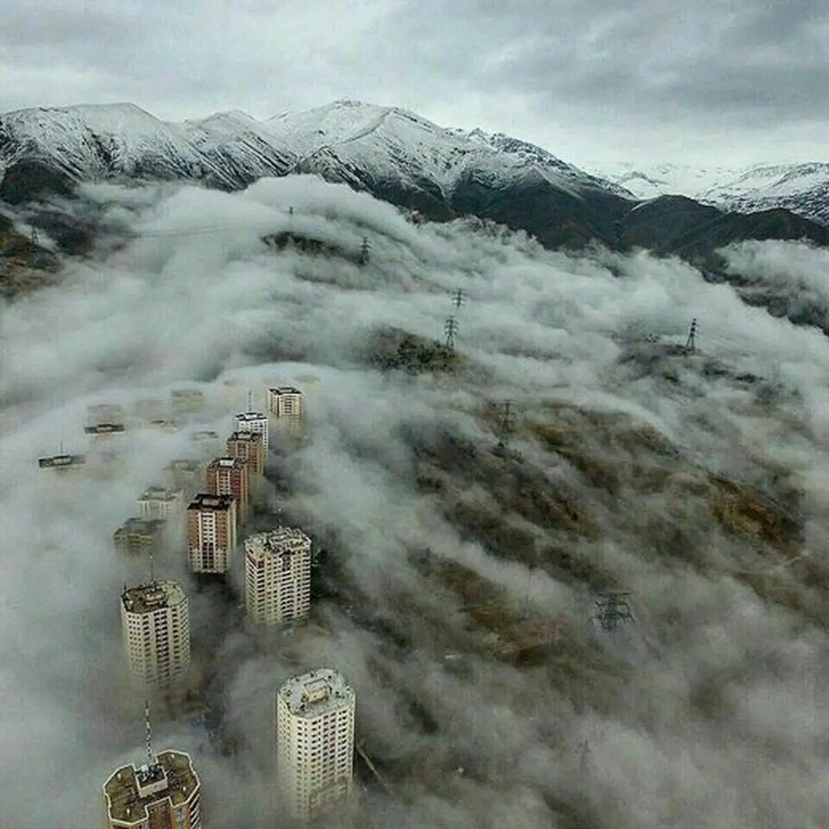 تصویر بسیار زیبا از شمال تهران