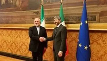 دیدار ظریف با رئیس مجلس نمایندگان ایتالیا
