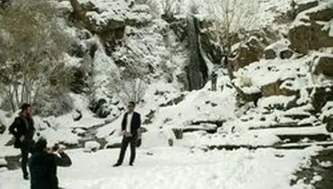 بارش اولین برف پائیزی در همدان