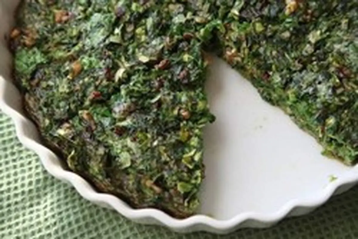 طرز تهیه کوکوسبزی در فر