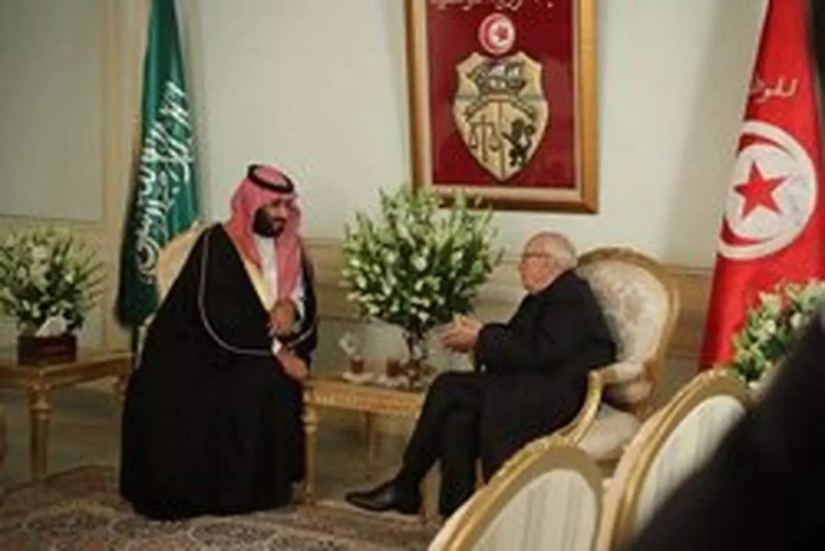 بن سلمان با وجود اعتراضات مردمی وارد تونس شد