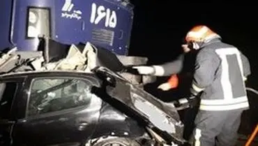 برخورد قطار تبریز به مشهد با خودرو ۲۰۶