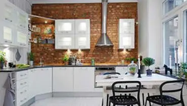 استفاده از دیوار در آشپزخانه‌های کوچک