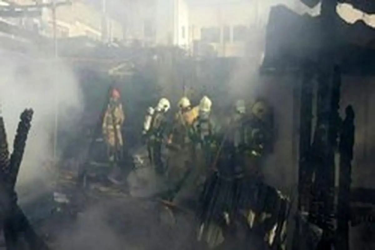 آتش‌سوزی در باغ رستوران فرحزاد تهران +تصاویر