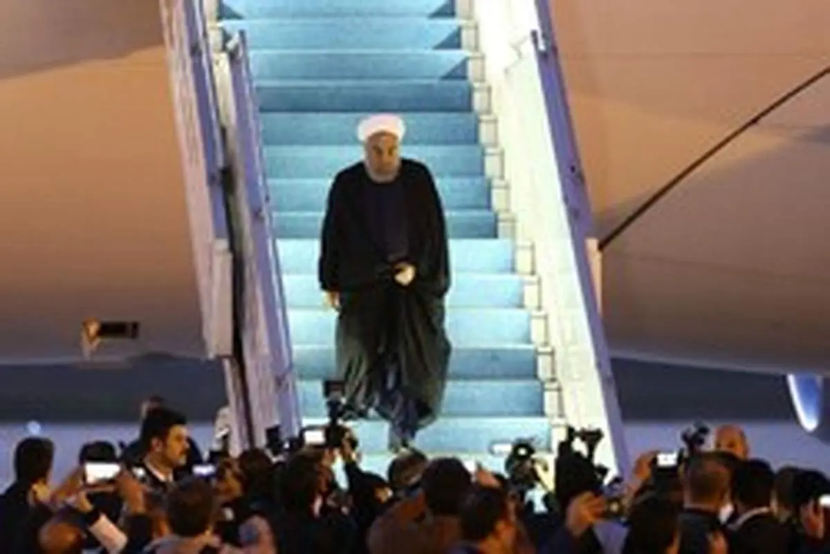 حسن روحانی وارد آنکارا شد