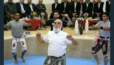 ناطق‌نوری در حال ورزش در زورخانه +عکس