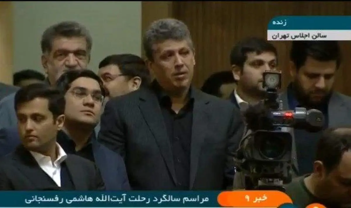 مهدی هاشمی در مراسم دومین سالگرد پدر/عکس