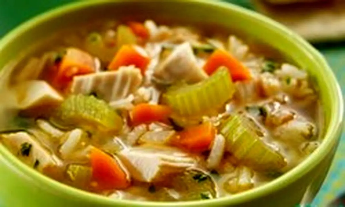 طرز تهیه سوپ بوقلمون و برنج