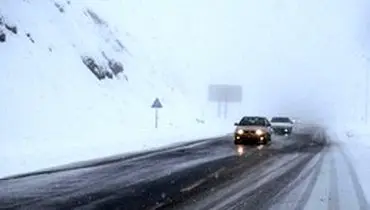 بارش برف در جاده چالوس