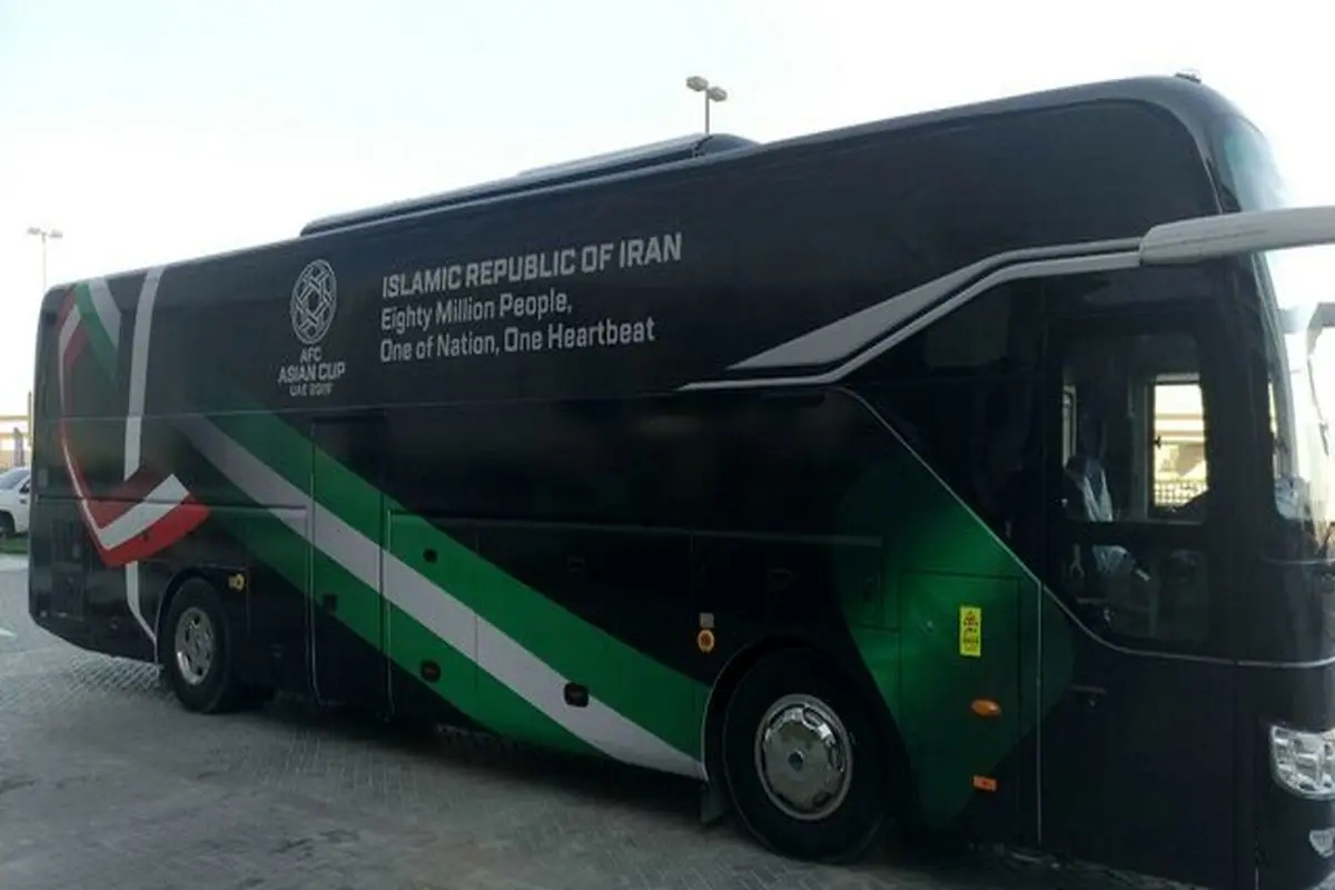 رونمایی از اتوبوس تیم ملی در جام ملت‌ها +عکس
