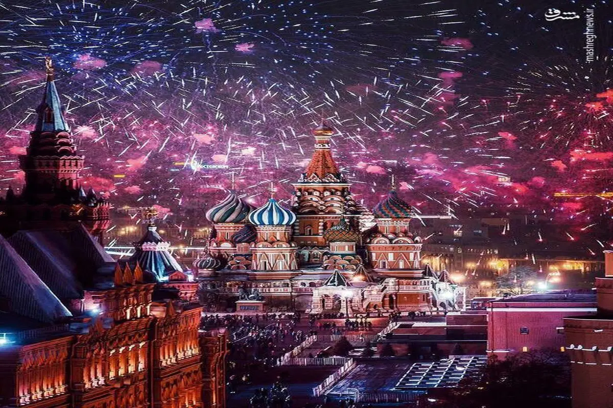 تصویری دیدنی از مسکو در شب کریسمس