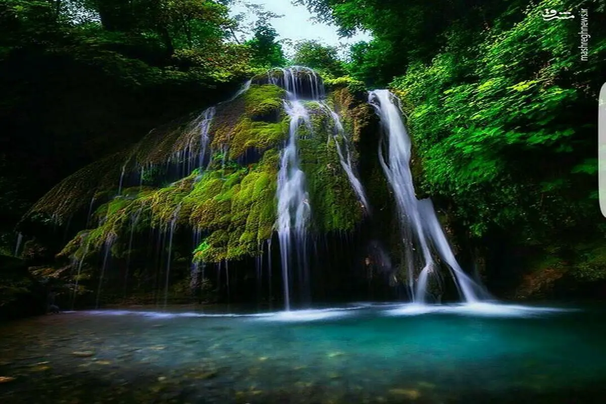 تنها آبشار خزه‌ای ایران+عکس