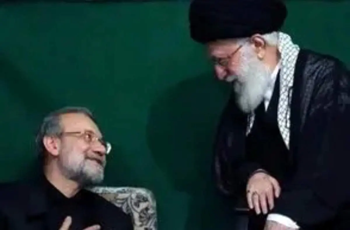 قاب تاریخی رهبر شهید انقلاب و شهید لاریجانی