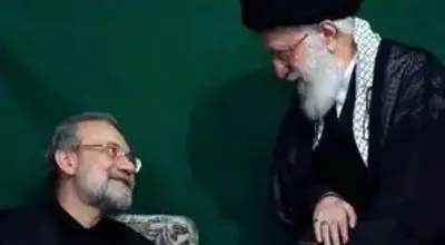 قاب تاریخی رهبر شهید انقلاب و شهید لاریجانی