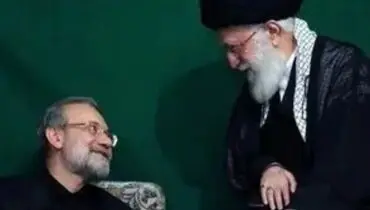 قاب تاریخی رهبر شهید انقلاب و شهید لاریجانی