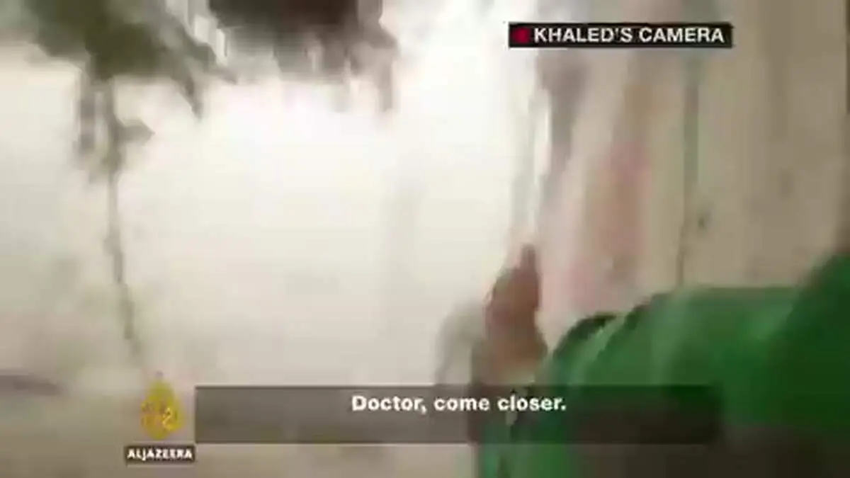 ویدیو| لحظه شهادت امدادگر فلسطینی در حمله هوایی اسرائیل