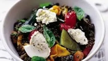 طرز تهیه “سالاد سبزیجات کبابی” با پنیر
