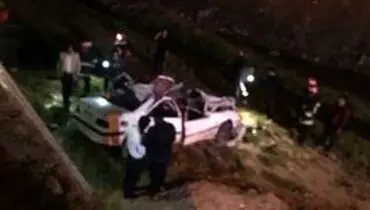 مرگ ۴ نفر در پی واژگونی پژو در شیروان
