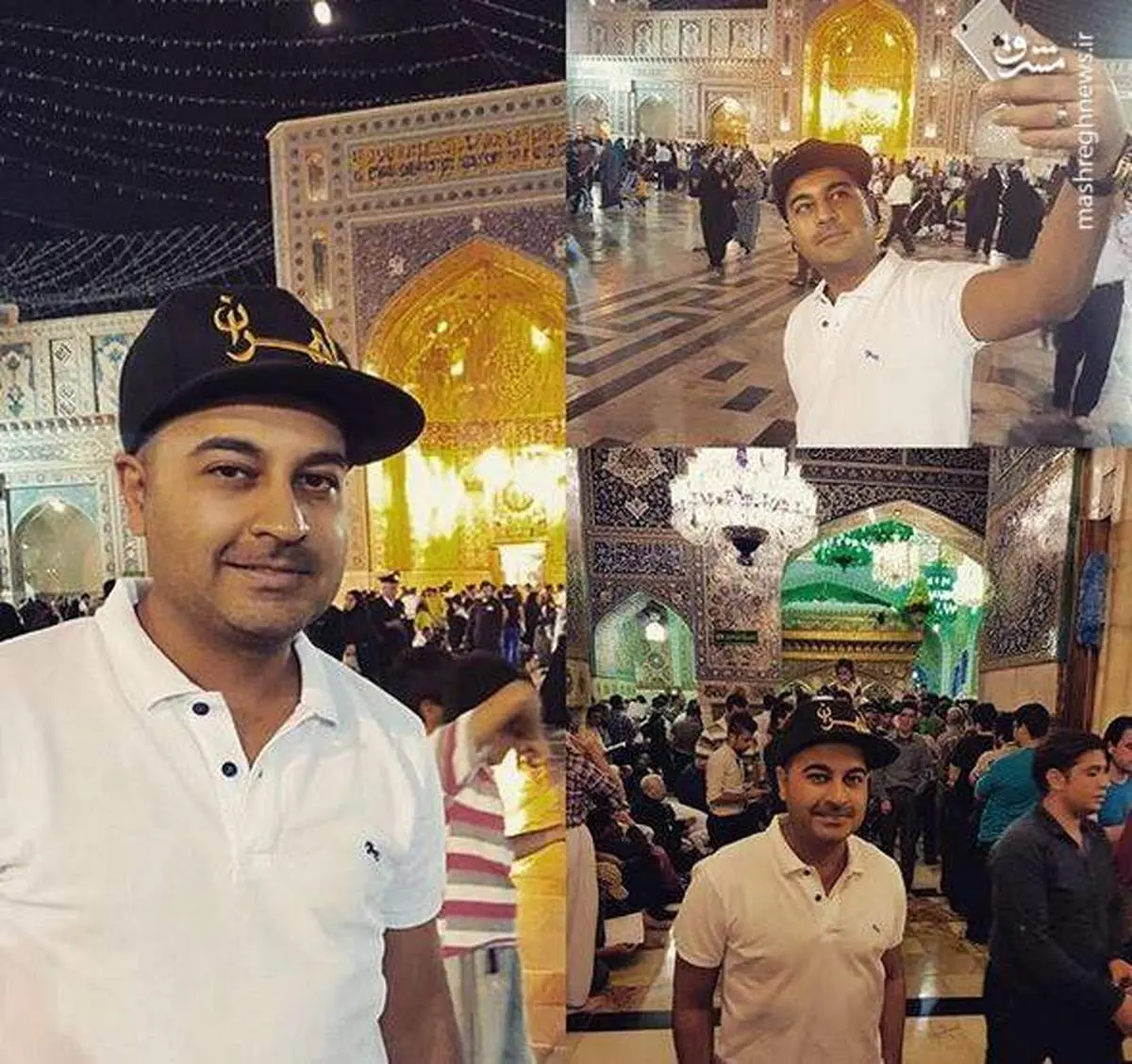 سلفی بهنام صفوی در حرم امام رضا(ع) +عکس