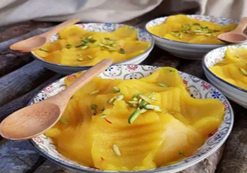 طرز تهیه حلوا زعفرانی با تمام فوت و فن و نکات+فیلم