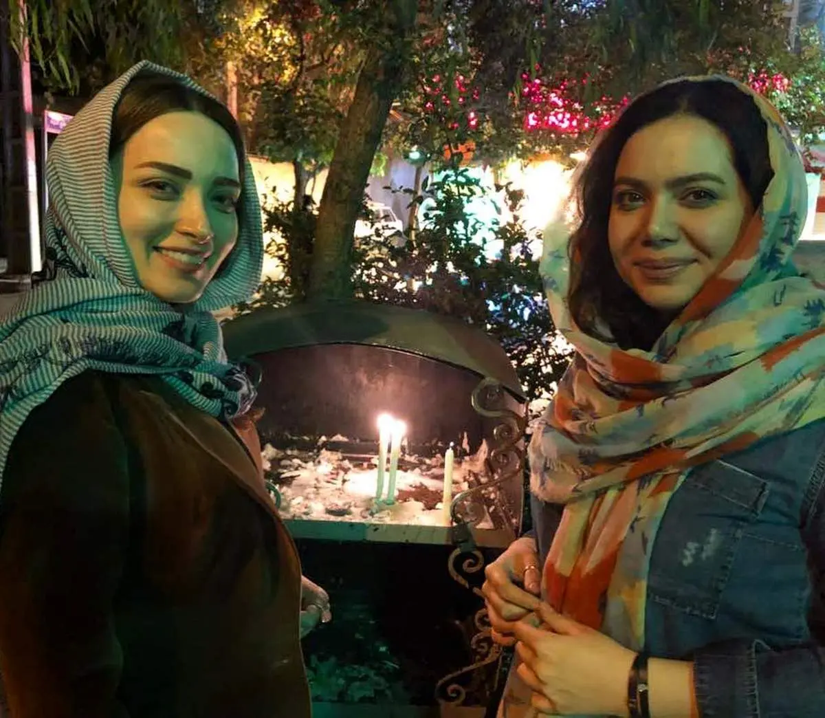 بهنوش طباطبایی جلوی سقاخانه
