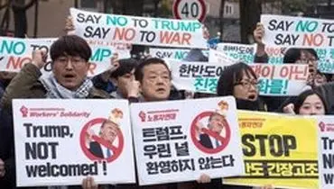 مردم ژاپن به سفر ترامپ به توکیو اعتراض کردند