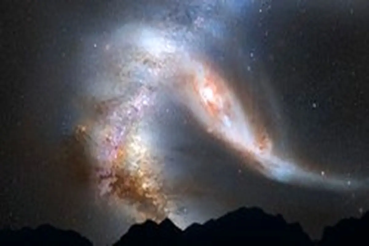 تصویری از کهکشانی که به سمت ما در حال حرکت است