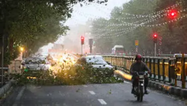وقوع ٢٠ حادثه مرتبط با طوفان در تهران