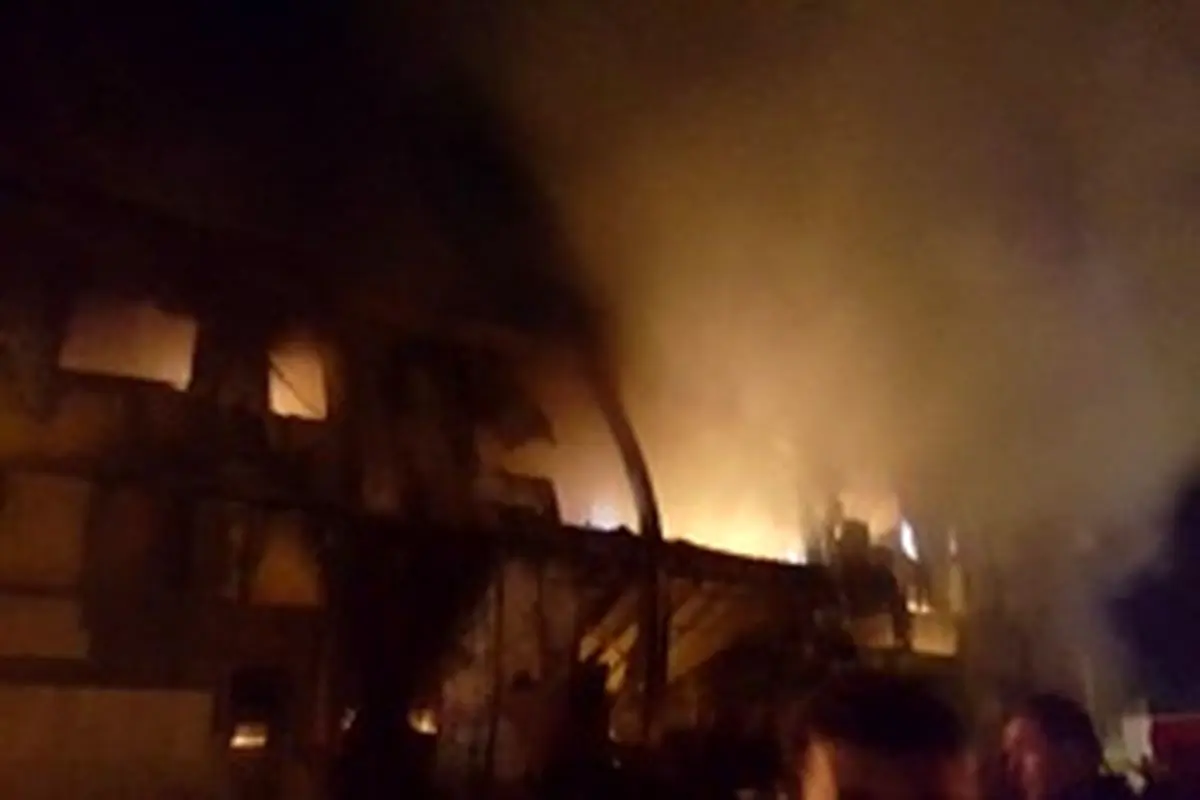 آتش سوزی کارخانه کاله در کربلا