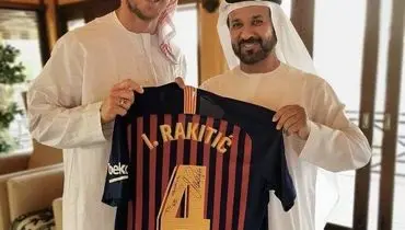 استایل عربی ستاره بارسلونا در دبی +عکس