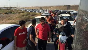 ترافیک سنگین در مسیر‌های منتهی به ورزشگاه فولاد