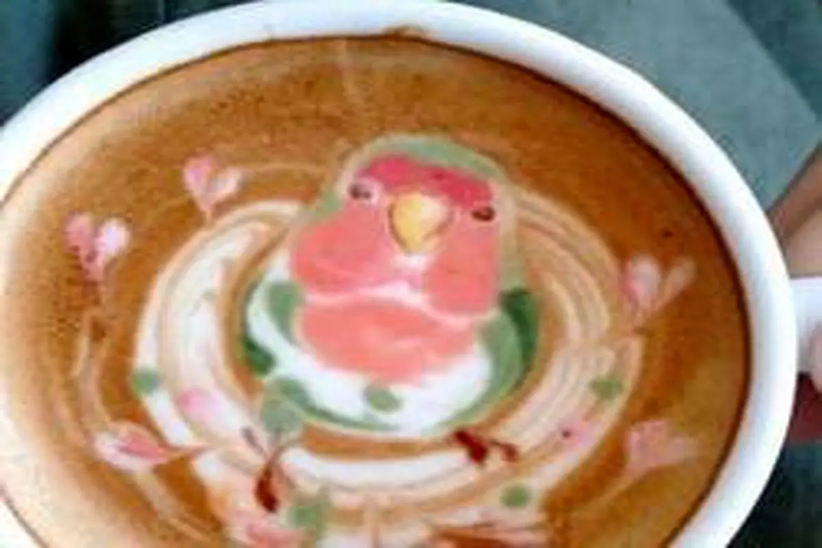طراحی پرتره‌های زیبا داخل یک فنجان قهوه