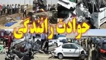 ۴ مجروح در برخورد پراید با کامیون