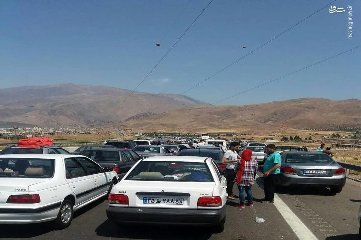 ترافیک سنگین اتوبان قزوین - رشت +عکس