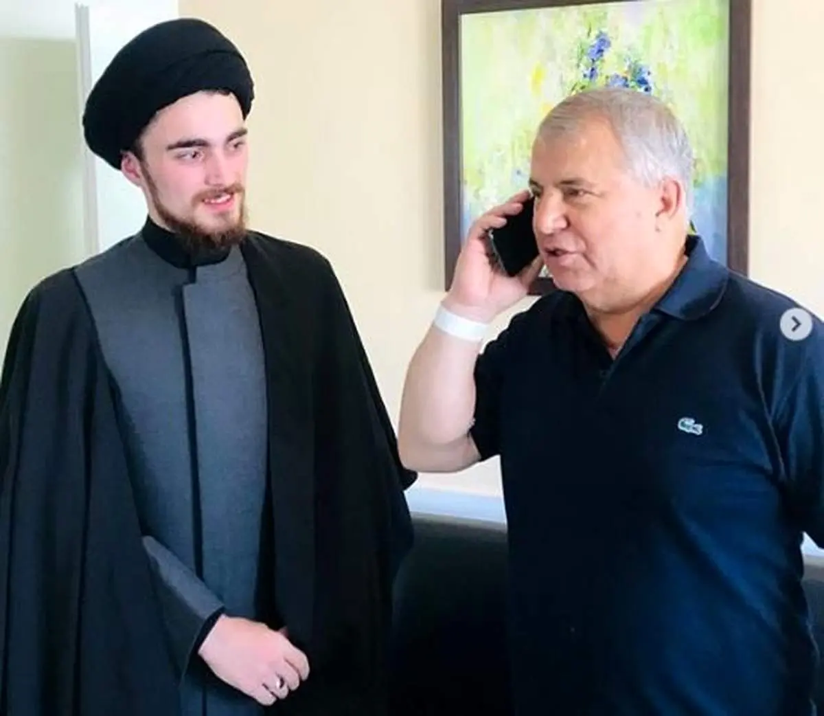 سید احمد خمینی به عیادت علی پروین رفت +عکس