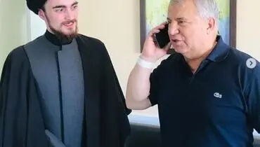 سید احمد خمینی به عیادت علی پروین رفت +عکس