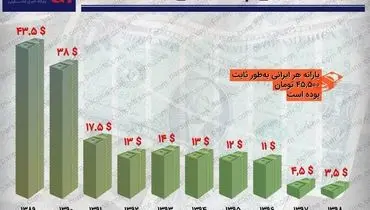 هر ایرانی چند دلار یارانه می گیرد!+اینفوگرافی