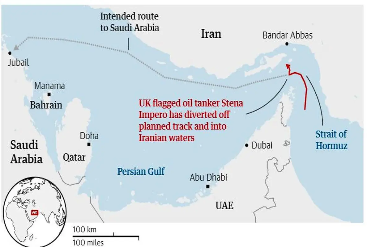 دلایل توقیف نفتکش انگلیسی در تنگه هرمز اعلام شد