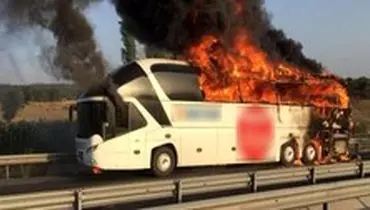 آتش سوزی اتوبوس در ترکیه با ۵ کشته و ۱۵ زخمی +فیلم