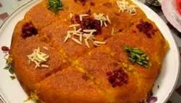 طرز تهیه ﻿ته چین کشمش و لپه سمنان