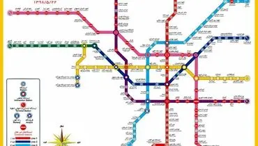 نقشه جدید مترو تهران +عکس