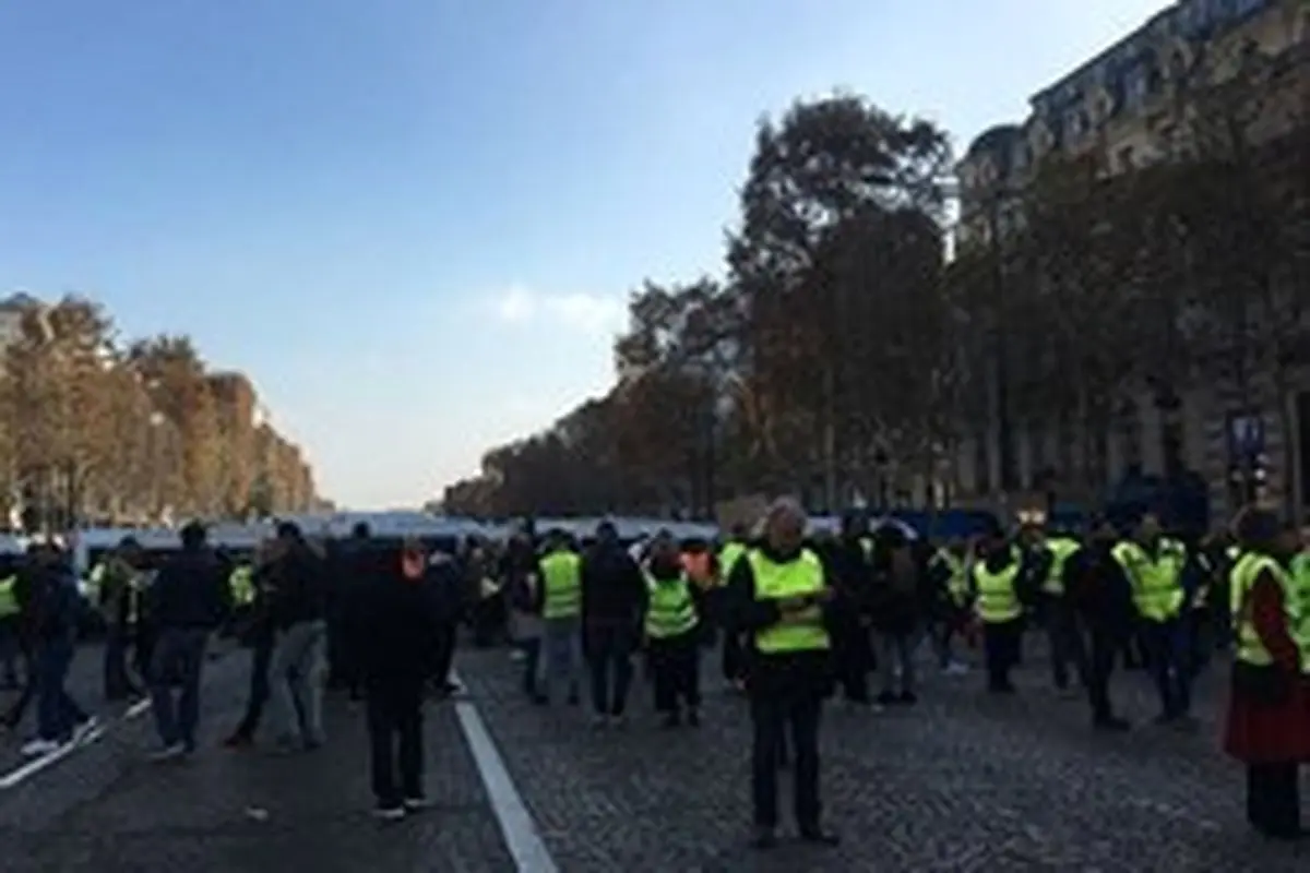آغاز چهل و دومین شنبه اعتراضی جلیقه زرد‌ها در پاریس +فیلم