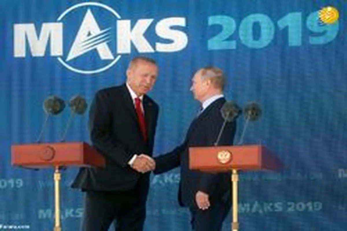 (تصاویر) پوتین و اردوغان در نمایشگاه هوافضای ماکس-۲۰۱۹