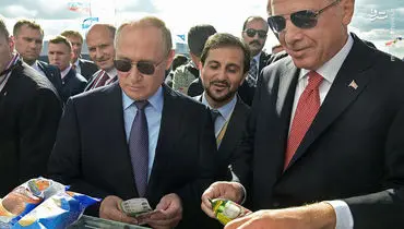 بستنی خوردن پوتین و اردوغان +تصاویر
