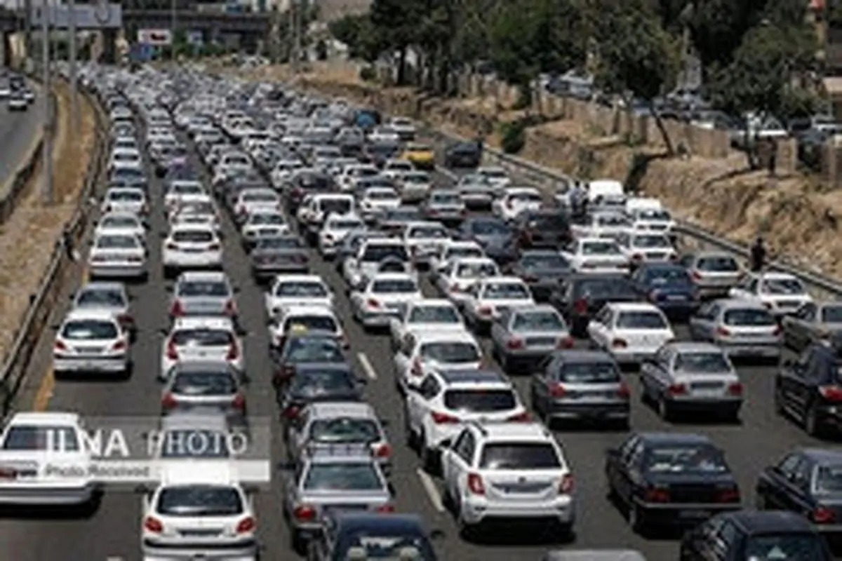 ترافیک سنگین در آزادراه قزوین_کرج_ تهران
